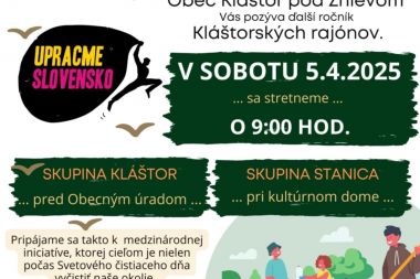 Kláštorské rajóny 2025